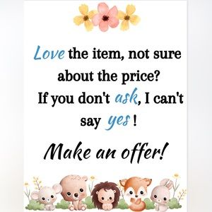 No reasonable offer refused. We know bundling saves on shipping